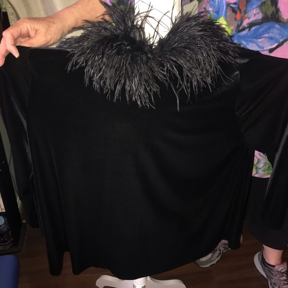 Black Velvet Swing Jacket - Picture 3 of 5